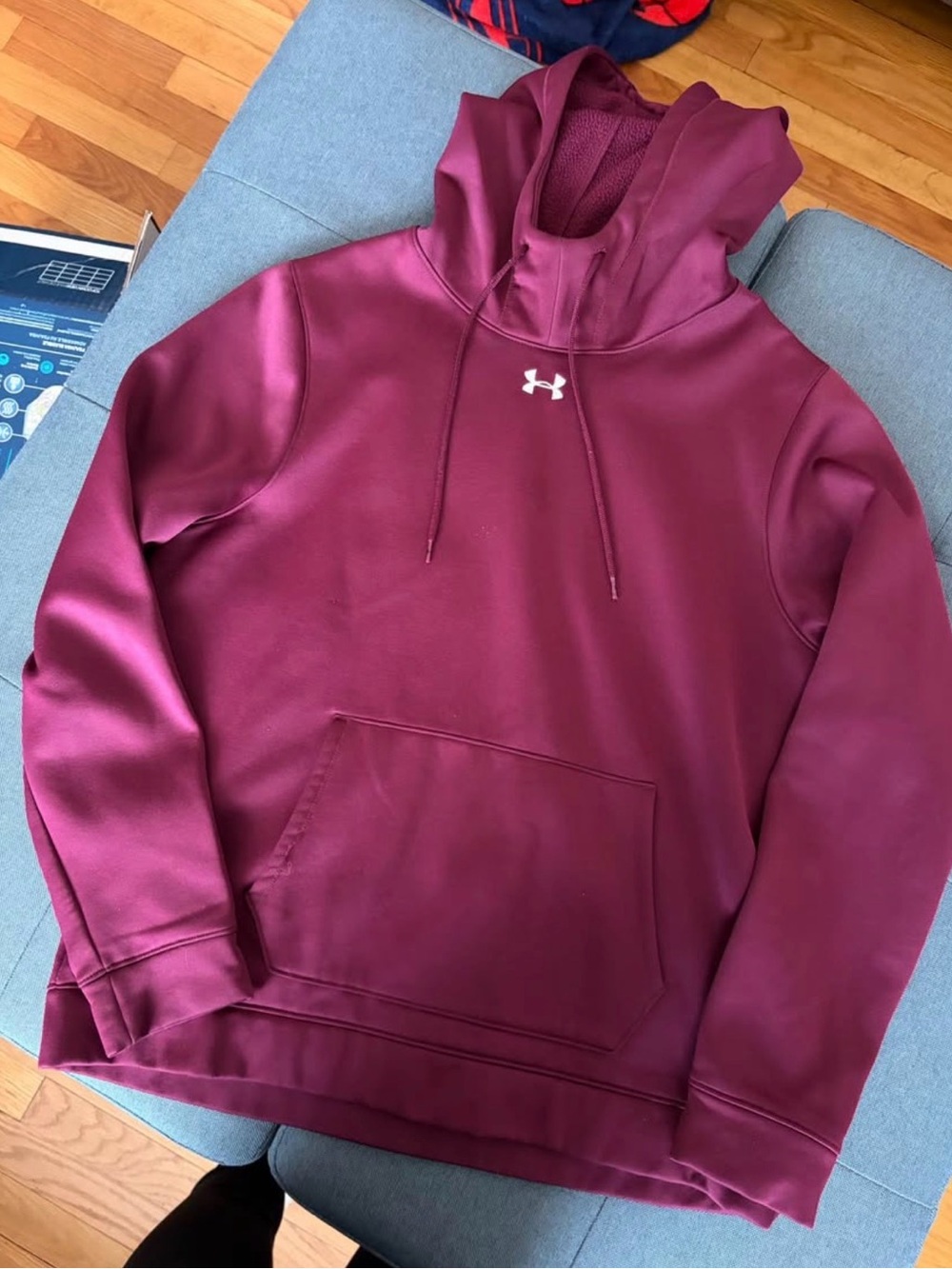 Under Armour | Mens Maroon Hooded Pullover Hoodie | Size: Large